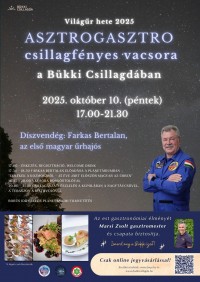 Farkas Bertalan érkezik a világűr hetén a Bükki Csillagdába!